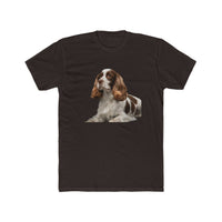 French Spaniel Men's Fitted Cotton Crew Tee