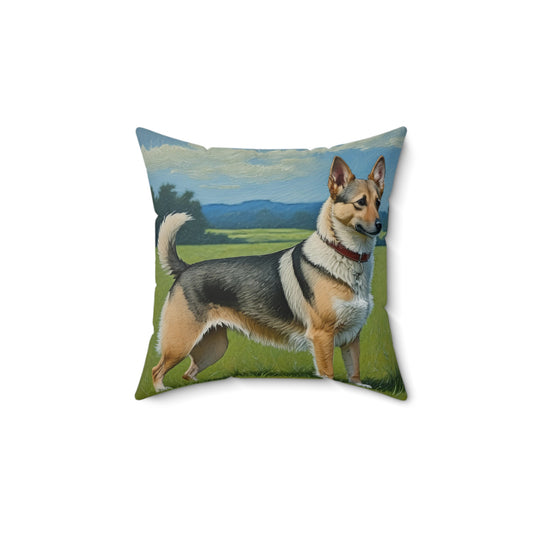 Swedish Vallhund  Spun Polyester Throw Pillow
