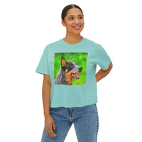 Luxurious Australian Cattle Dog 'Blue Heeler' Oversized Boxy Tee