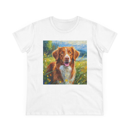 Nova Scotia Duck Tolling Retriever 'DIxie' Women's Midweight Cotton Tee