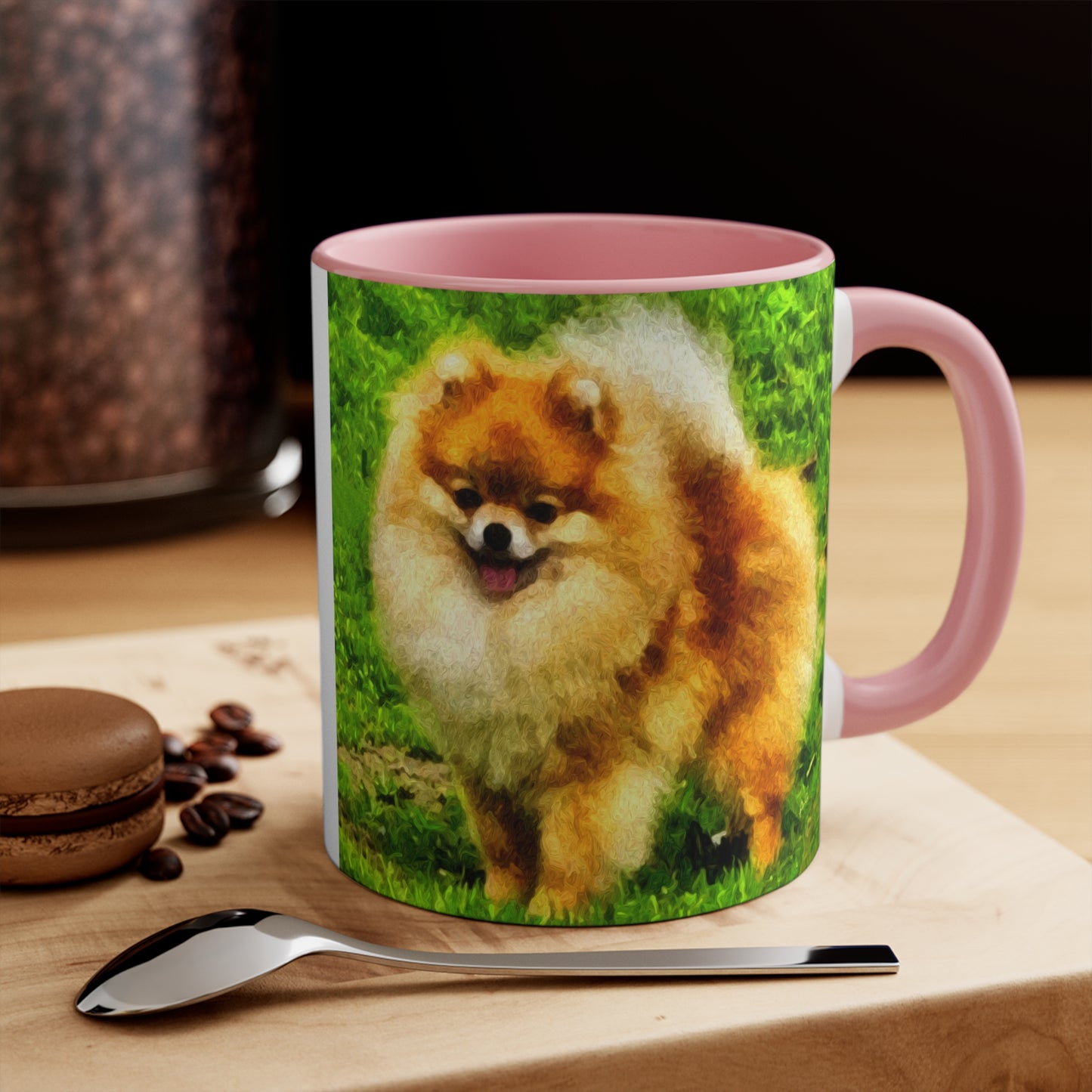 Pomeranian 'Pom Pom' Accent Coffee Mug, 11oz