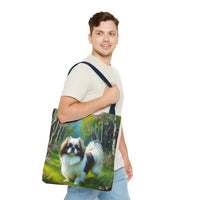 Japanese Chin Polyester Tote Bag (AOP)