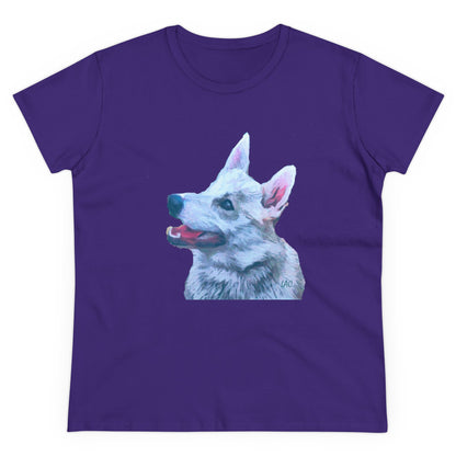 Norwegian Buhund Women's Midweight Cotton Tee