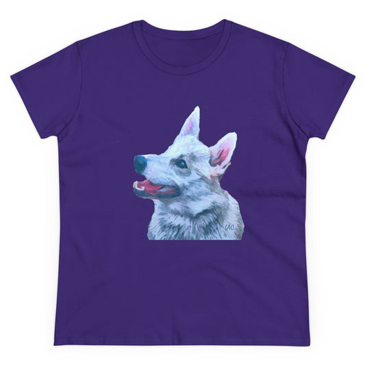 Norwegian Buhund Women's Midweight Cotton Tee