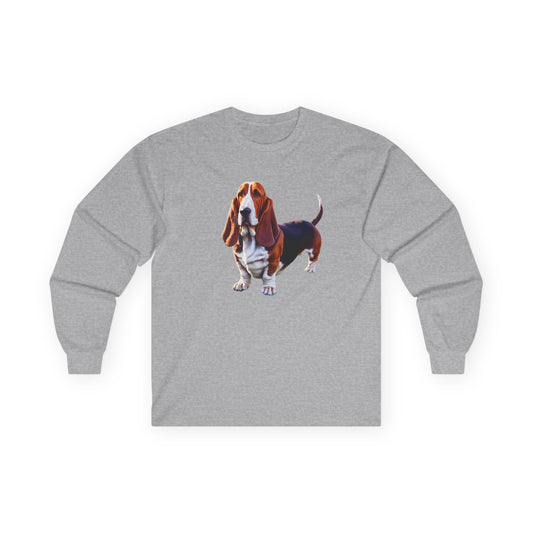 Basset Hound Unisex Classic Cotton Long Sleeve Tee