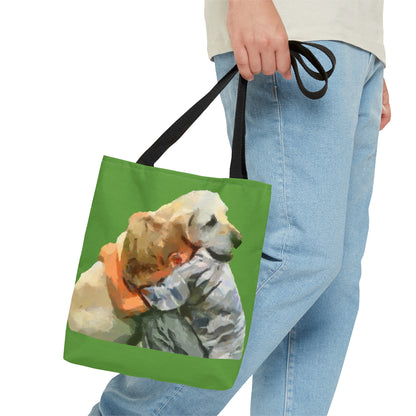 Yellow Lab and Child  -  Tote Bag