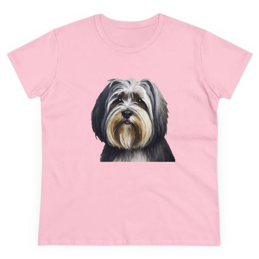 TIbetan Terrier Women's Midweight Cotton Tee