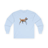 Korean Jindo Unisex Classic Cotton Long Sleeve Tee