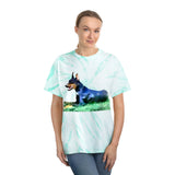 Doberman Pinscher Classic Tie-Dye Cotton Tee in Cyclone