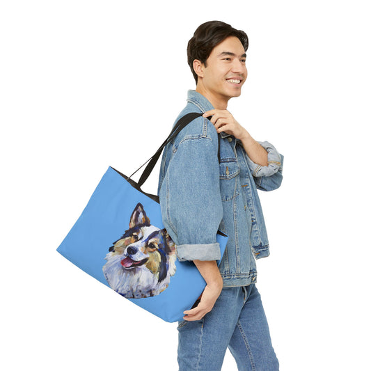 Alaskan Klee Kai - Dog Portrait Weekender Tote Bag