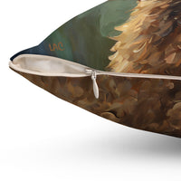 Charming Labradoodle Spun Polyester Throw Pillow