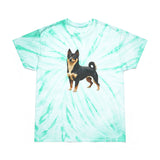 Black & Tan Shiba Inu  -  Tie-Dye Tee, Cyclone