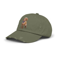 Vizsla Augie Test Unisex Distressed Cap