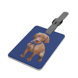 Vizsla 'Augie' Luggage Tag, Rectangle