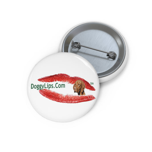 Doggylips Logo Metal Pinback Buttons