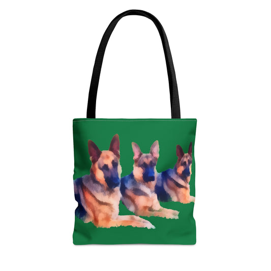 Majestic German Shepherd 'Trio' Artistic Painting Tote Bag