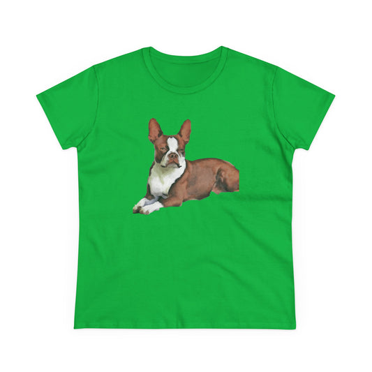 Boston Terrer 'Seely' Women's Midweight Cotton Tee