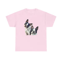 Boston Terriers 'Skipper & Dee Dee' Unisex Heavy Cotton Tee