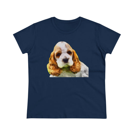 Cocker Spaniel 'Hogan' Women's Midweight Cotton Tee