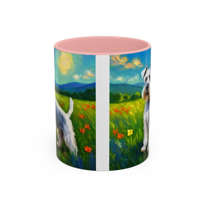 White Schnauzer Accent Coffee Mug - 2 Sizes