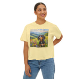 Black & Tan Coonhound Women's Oversized Boxy Tee