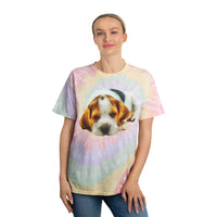 English Foxhound 'Sasha' Unisex Cotton Tie-Dye Tee, Spiral