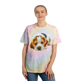 English Foxhound 'Sasha' Unisex Cotton Tie-Dye Tee, Spiral
