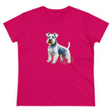 White Schnauzer Women's Midweight Cotton Tee