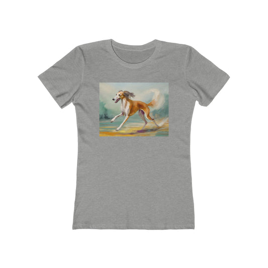 Saluki Women's Slim Fitted Ringspun Cotton Tee