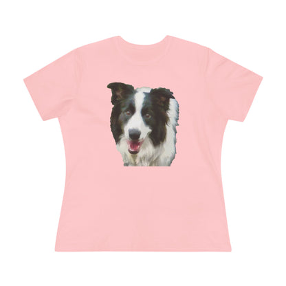 Border Collie 'Archie' Women's Relaxed Fit Cotton Tee