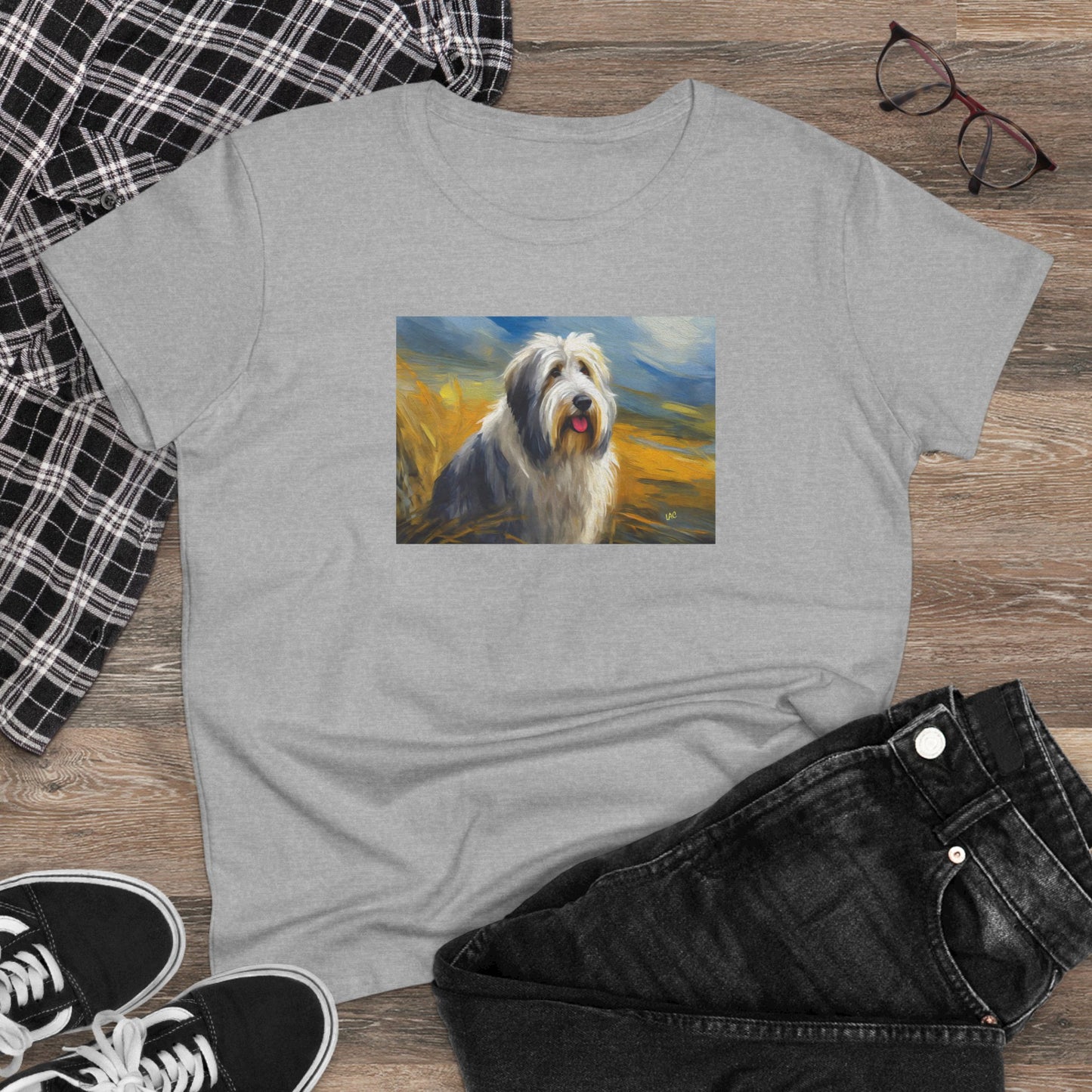 Old English Sheepdog Women's Midweight Cotton Tee
