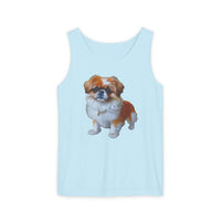 Pekingese Unisex Relaxed Fit Garment-Dyed Tank Top