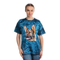 German Shepherd 'Hans' Unisex Tie-Dye Tee, Crystal