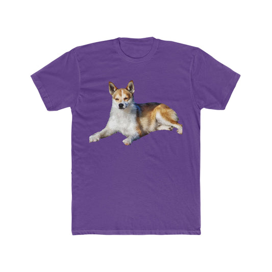 Norwegian Lundehund  --  Men's Fitted Cotton Crew Tee