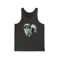 Japanese Chin Artistic Painting Unisex Jersey Tank