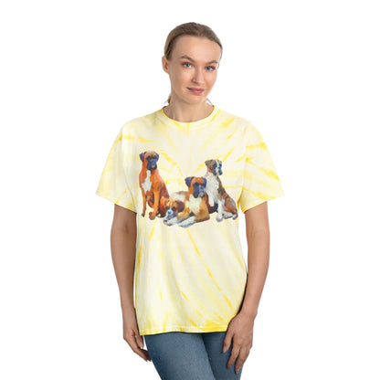Boxer Quartet Unisex Cotton Tie-Dye Tee in Cyclone