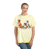 Boxer Quartet - Unisex Cotton Tie-Dye Tee in Cyclone