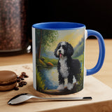 Cheerful Portuguese Water Dog 11oz Accent Mug