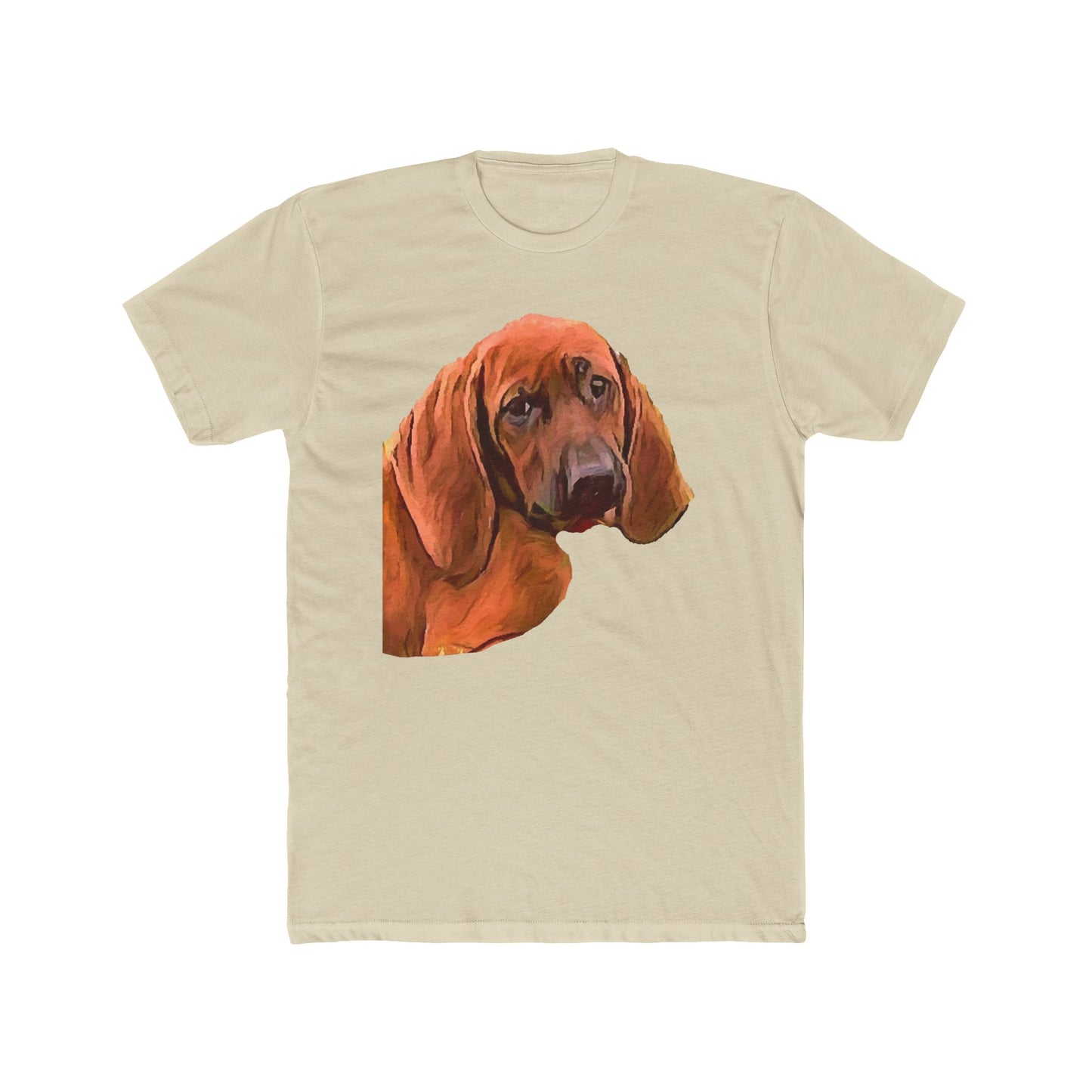 Redbone Coonhound - Men's Fitted Cotton Crew Tee