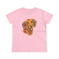 Dachshund 'Doxie #1' Women's Midweight Cotton Tee