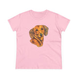 Dachshund 'Doxie #1' Women's Midweight Cotton Tee