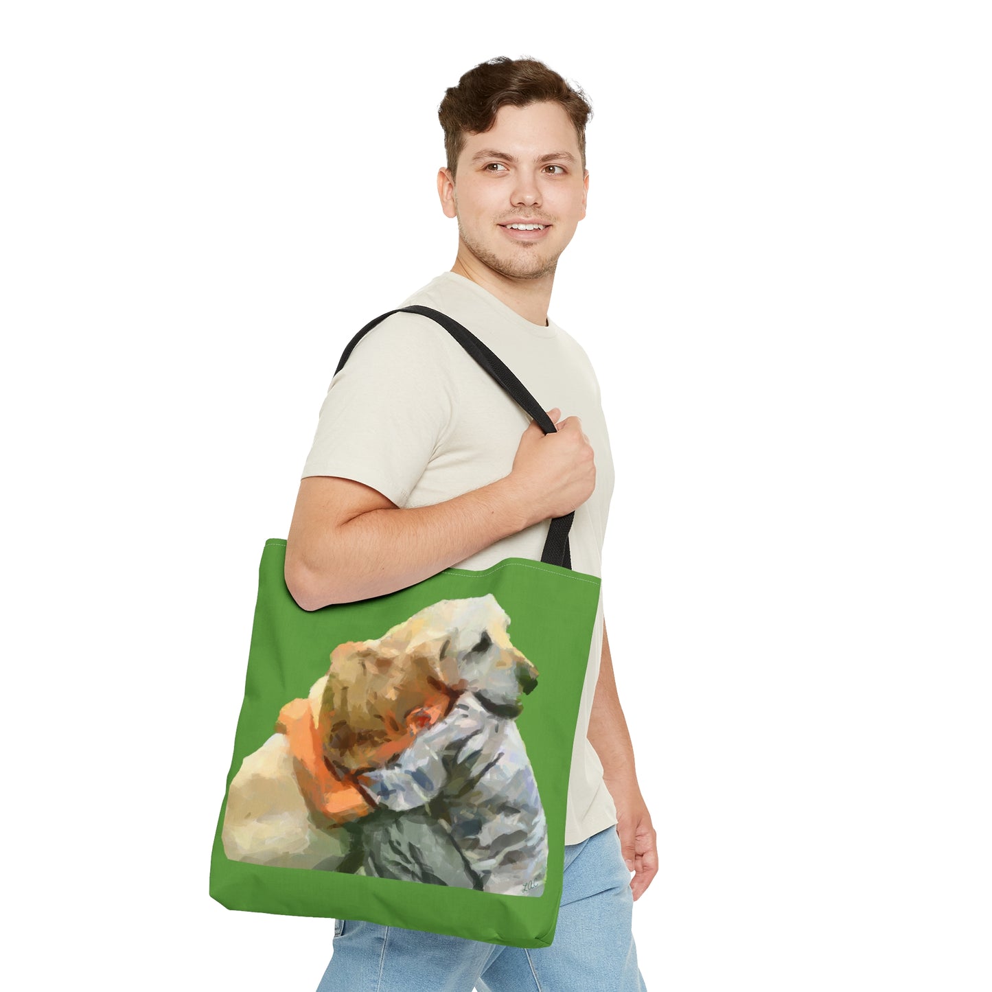 Yellow Lab and Child  -  Tote Bag