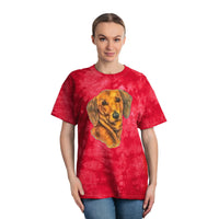 Dachshund 'Doxie 1' Unisex Cotton Tie-Dye Tee, Crystal