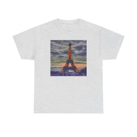 Eiffel Tower at Sunset - Unisex Heavy Cotton Tee