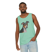 Teddy Roosevelt Terrier Unisex Relaxed Fit Garment-Dyed Tank Top