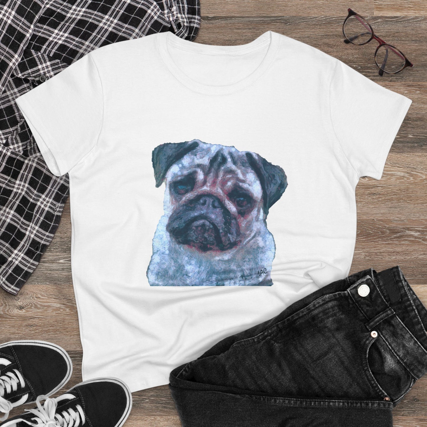 Pug 'Pompey' Women's Midweight Cotton Tee