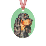 Gordon Setter 'Angus'Metal Ornaments