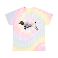 German Shorthair Pointer 'On Point' Unisex -  Tie-Dye Tee, Spiral