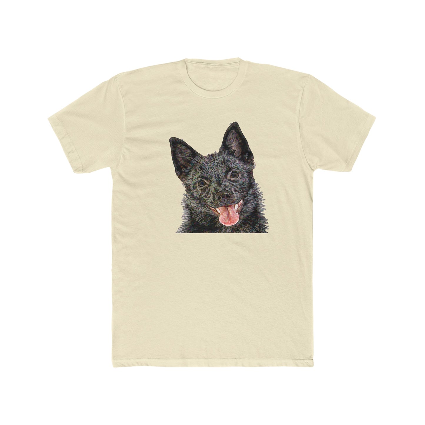 Schipperke --  Men's Fitted Cotton Crew Tee