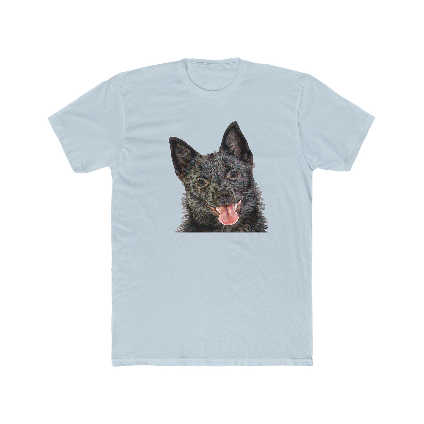 Schipperke --  Men's Fitted Cotton Crew Tee